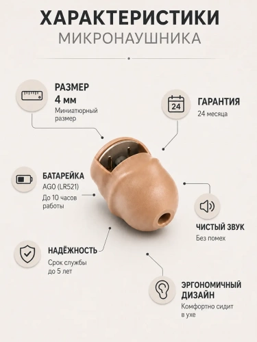 Комплект «STEREO+»(без телефона) + микронаушник «Pico» фото 7
